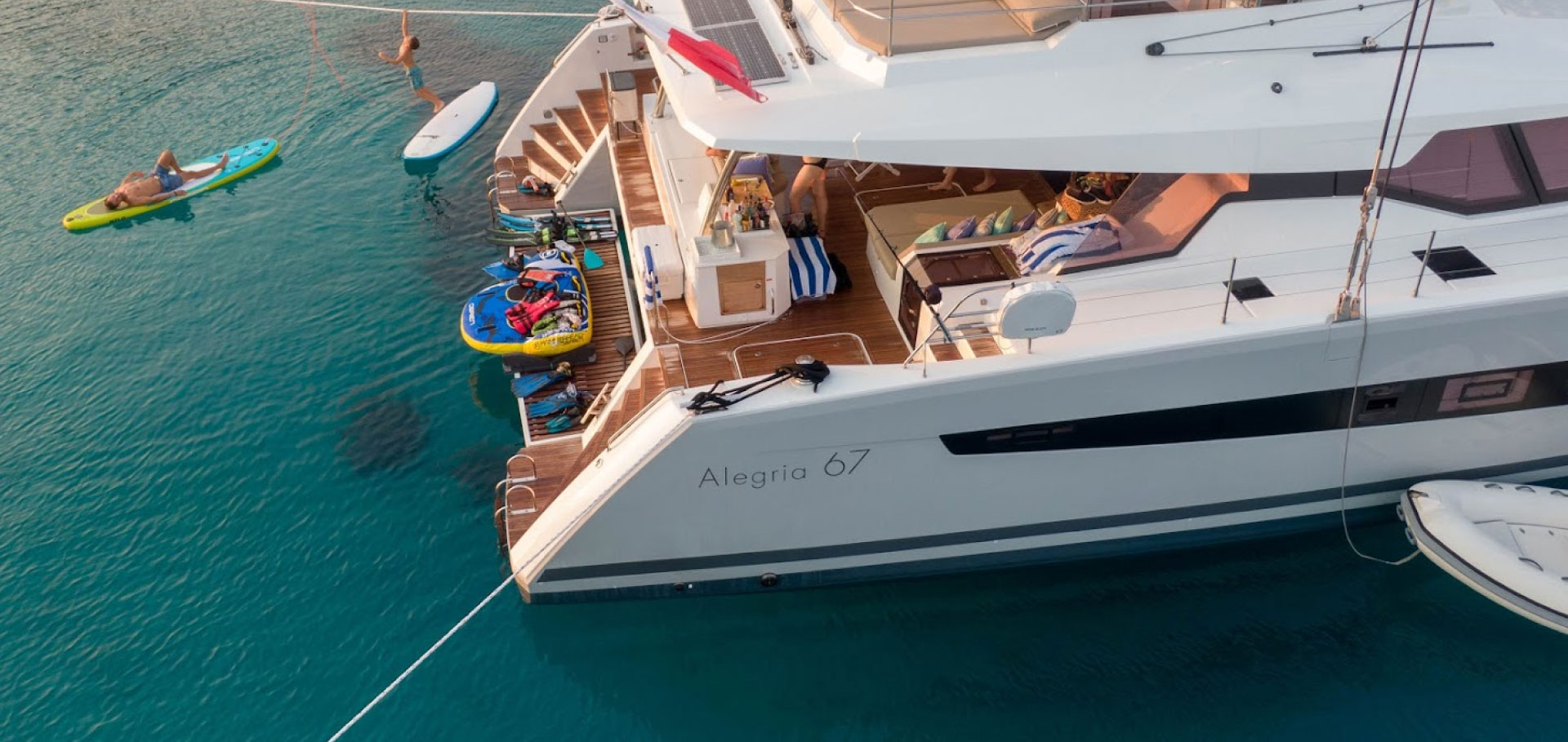 Serenissima Alegria 67 yacht exterior view | Vernicos Yachts