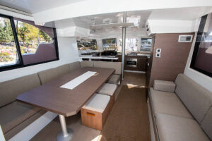 Bali Catspace Perseids Catamaran Yacht interior salon | Vernicos