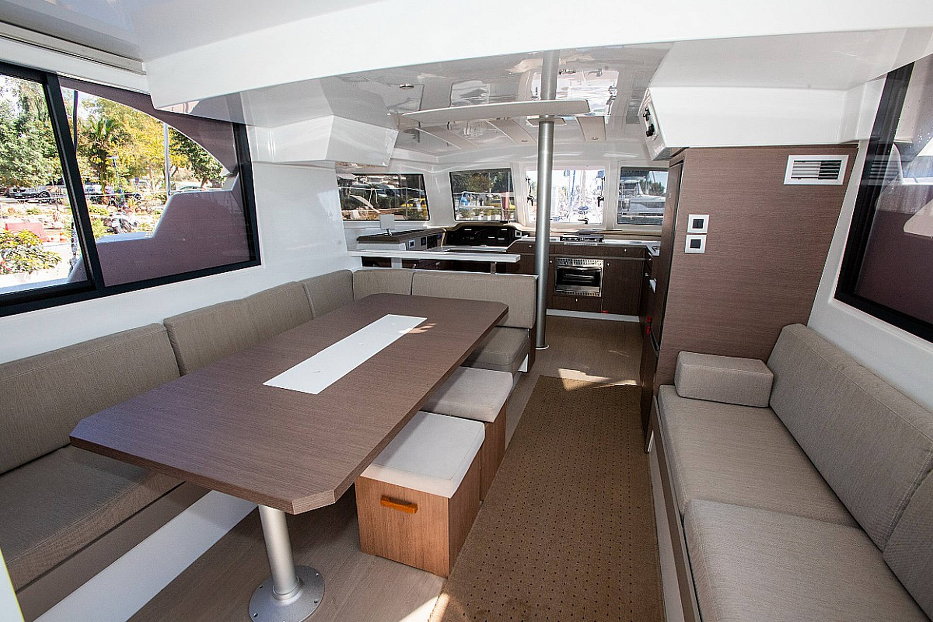 Bali Catspace Perseids Catamaran Yacht interior salon | Vernicos