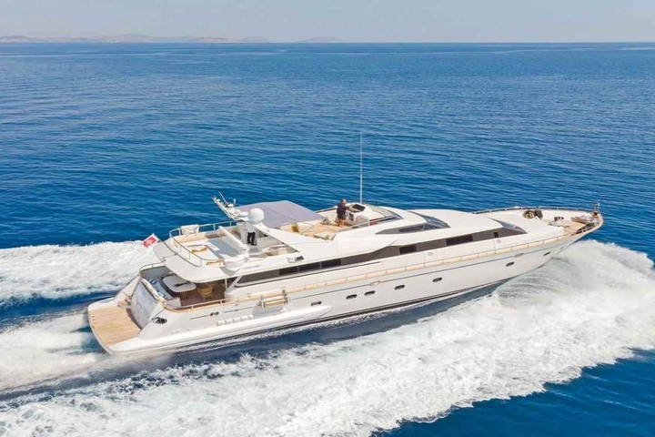 Illya F Falcon motor yacht - overhead exterior view | Vernicos Yachts