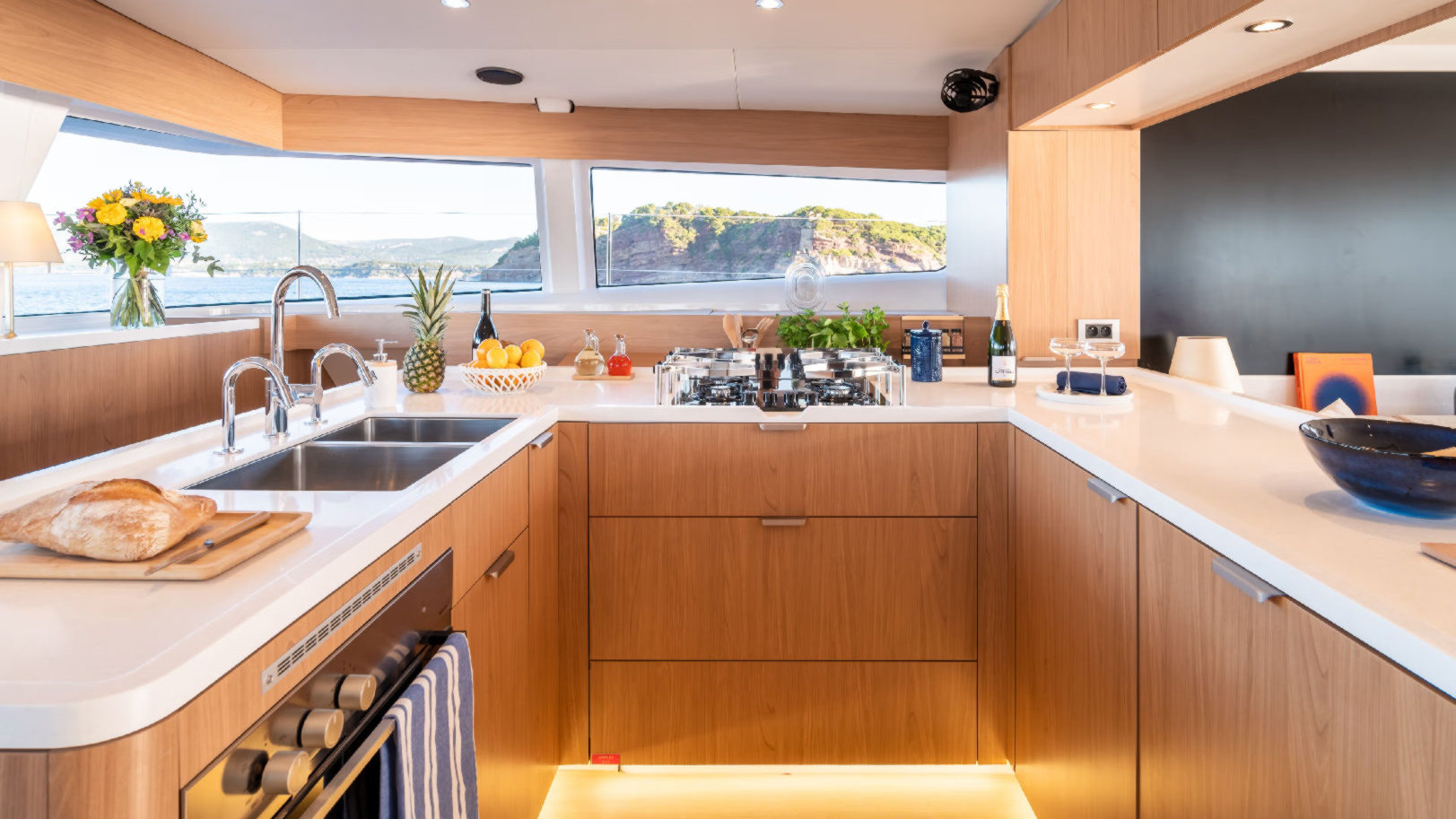 Bali 5.8 Catamaran - Exterior Galley | Vernicos Yachts