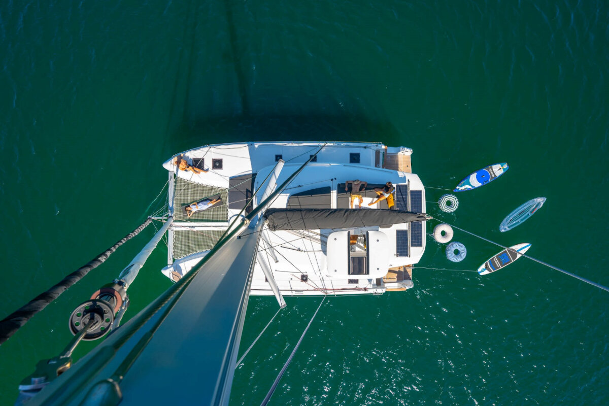 Lagoon 43 Catamaran – Foredeck Trampoline | Vernicos Yachts